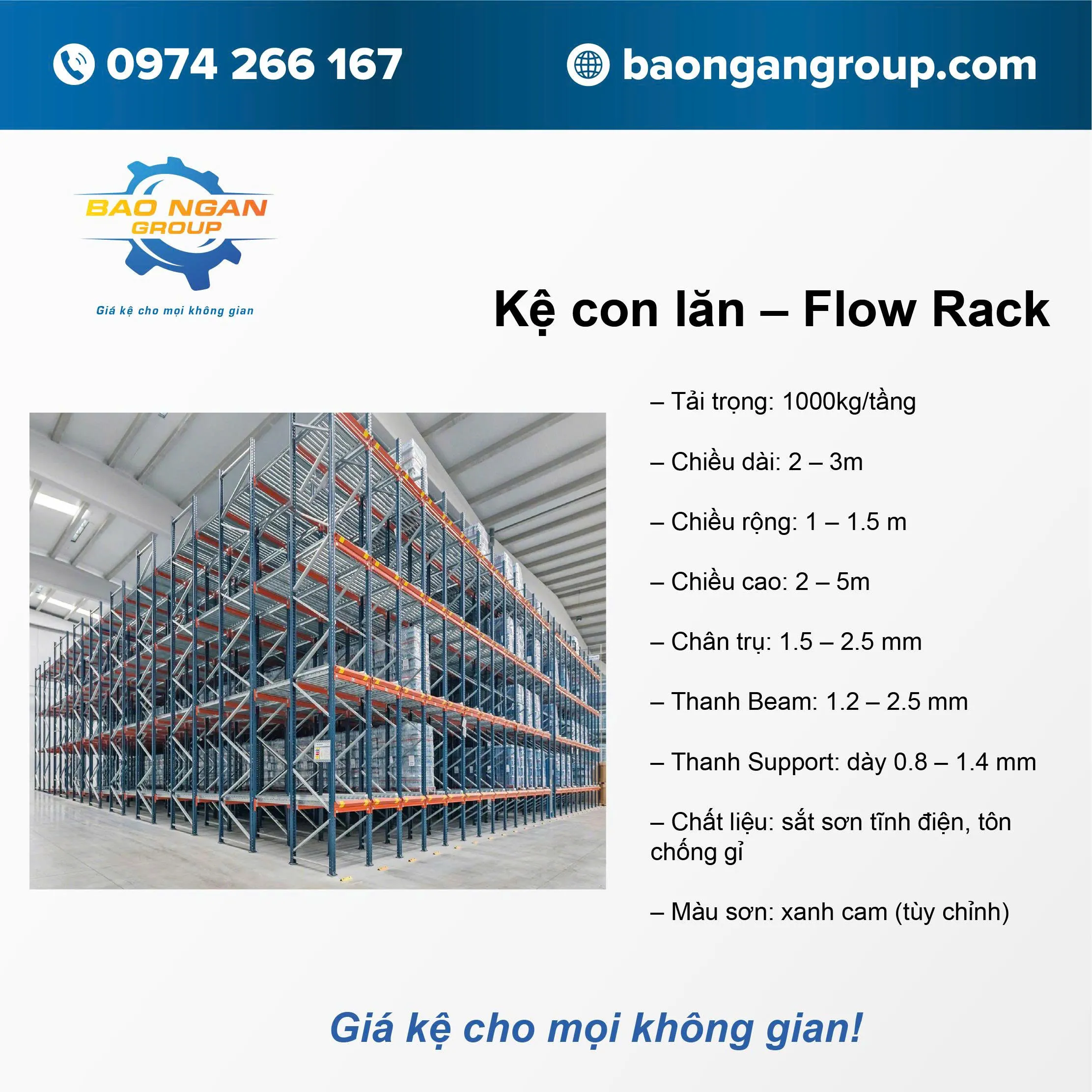 Kệ con lăn- Flow Rack