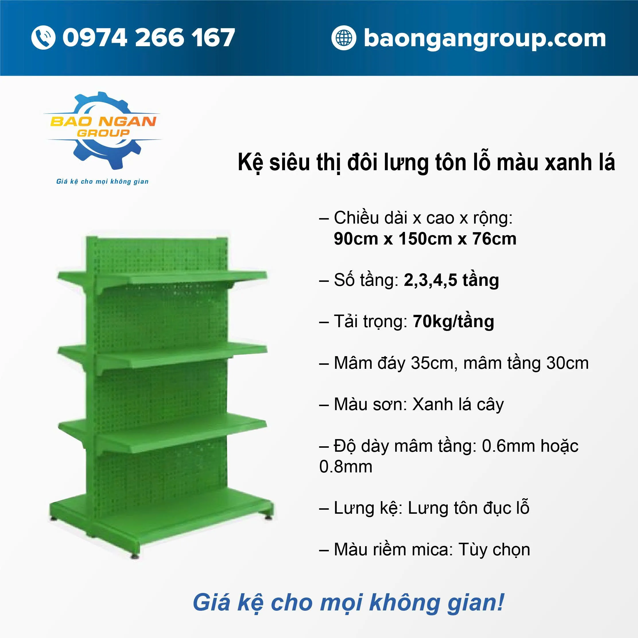 Kệ đôi tôn lỗ màu xanh lá