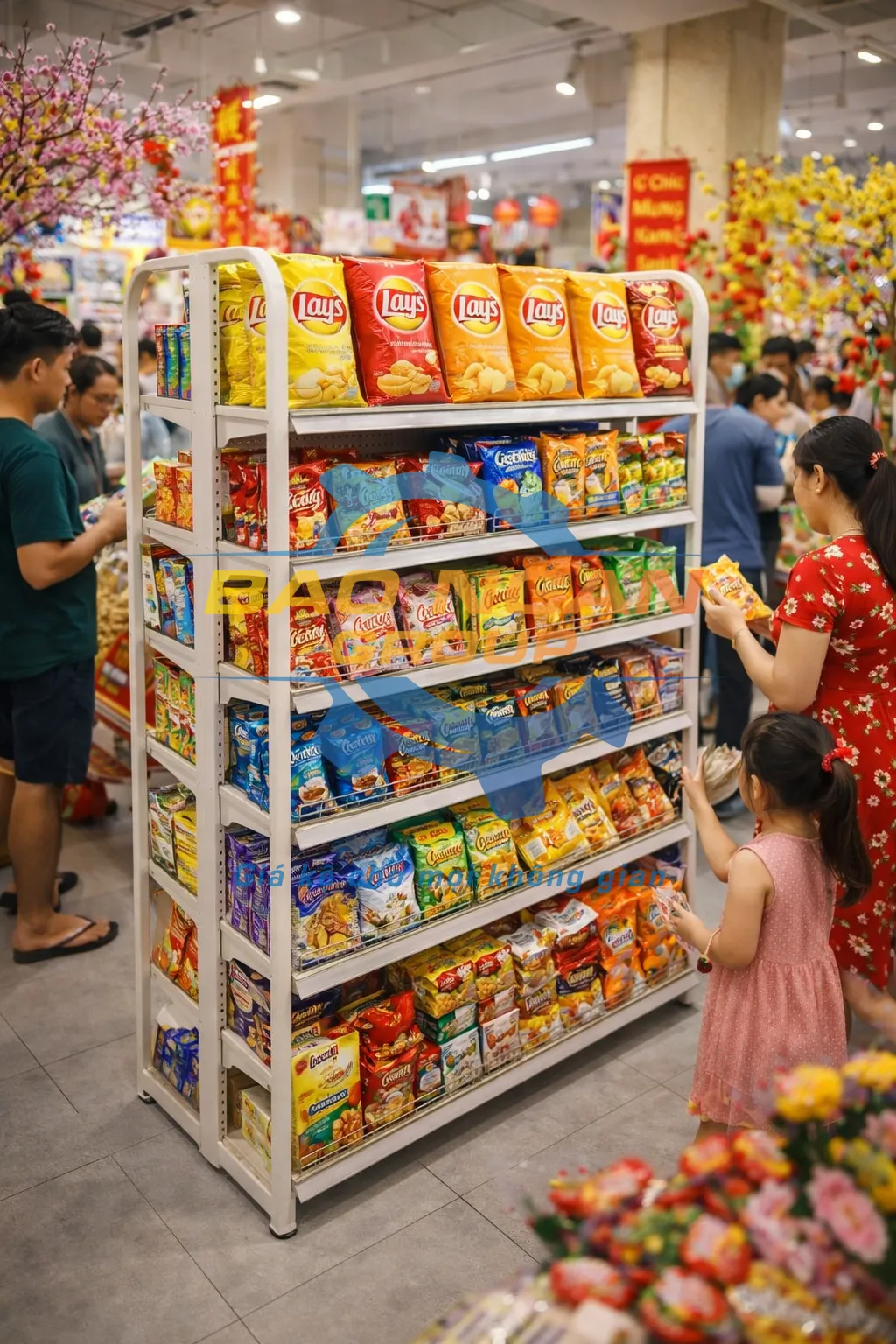 Kệ vân gỗ hình chữ nhật