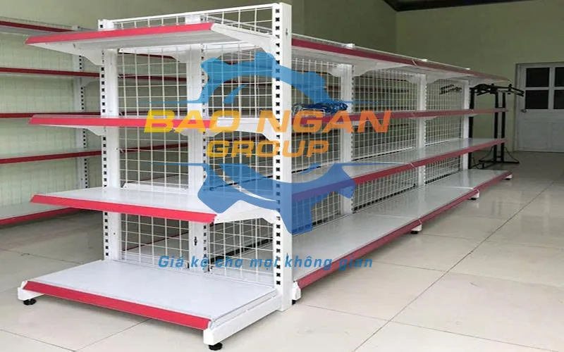Mua kệ siêu thị lưng lưới